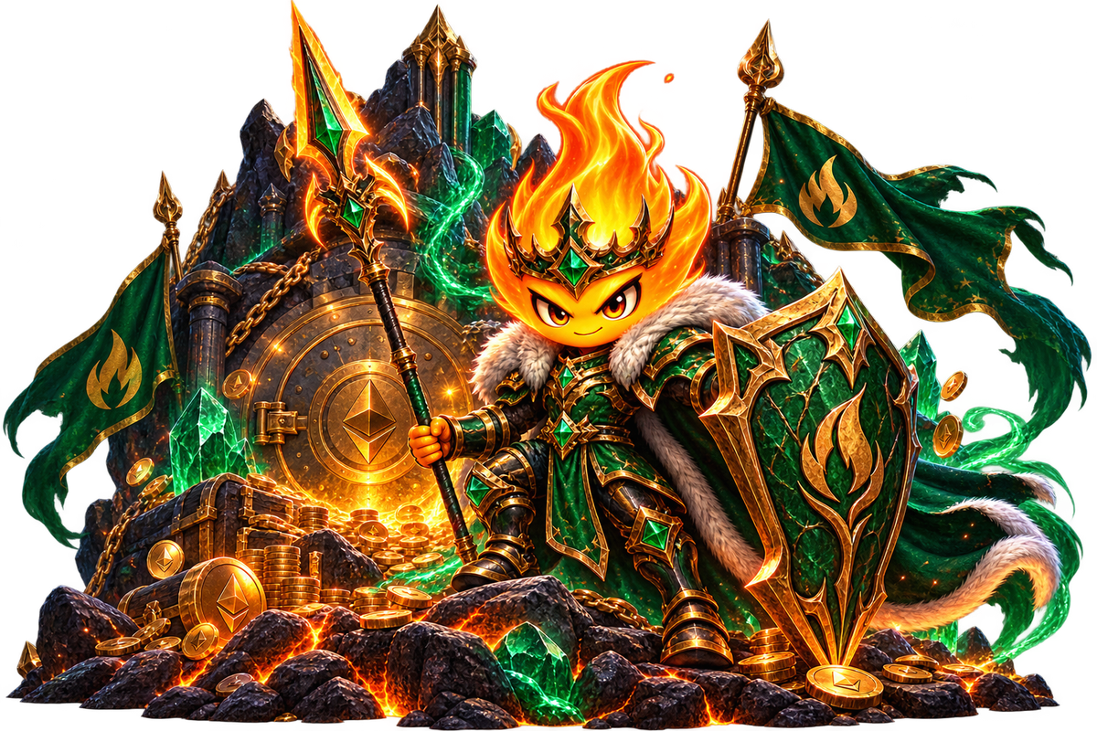 The Guardian of the Sacred Treasury — FLAME locked here is protected